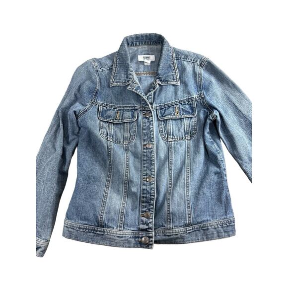 Vintage Y2K Old Navy Trucker Denim Jacket Sz M Light Blue Jean Wash - Picture 5 of 8